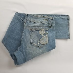 H2J Production Womens Distress Skinny Jeans